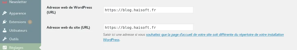 Comment changer l’URL de WordPress